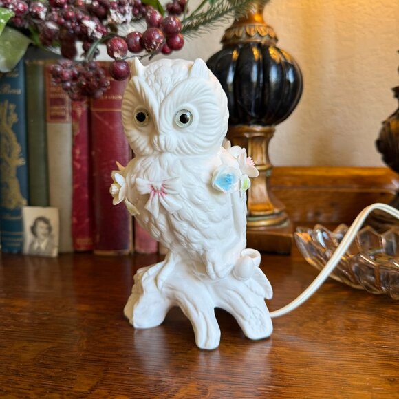 Vintage Porcelain Owl Perfume Lamp Ardalt, Japan - Picture 1 of 15